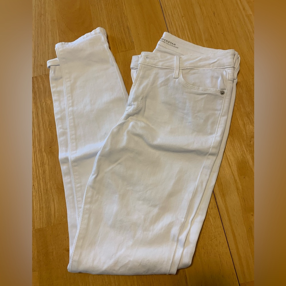 Old Navy Rockstar White Jeans